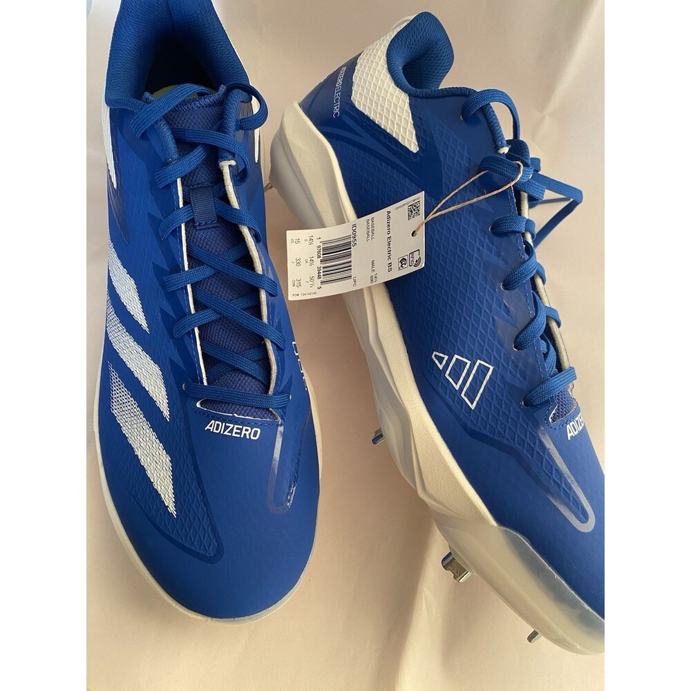 Adidas Baseball Cleats Men's 15 Blue Adizero Electric BS Metal Low NEW ID0955